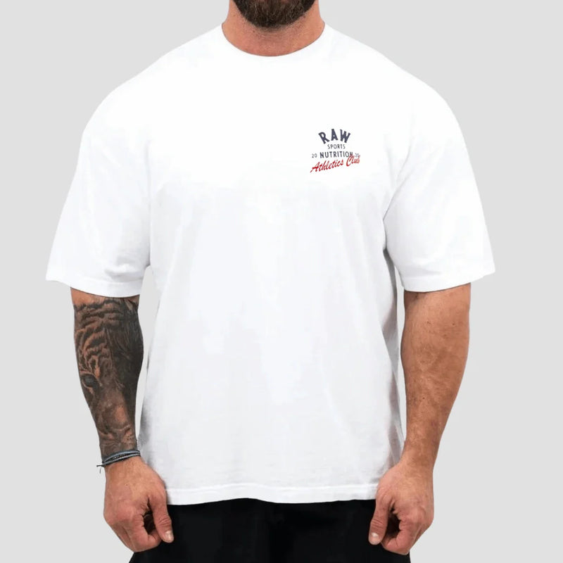 Camiseta Oversized Academia Raw Nutrition Branca